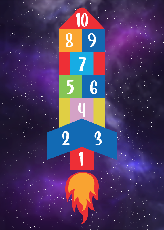 detský vinylový hry galaktický poskok - Tenstickers