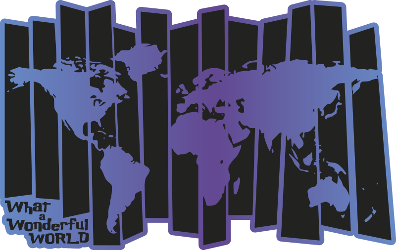 vinylový kvoberec s mapou sveta úžasný svetový vinyl - Tenstickers