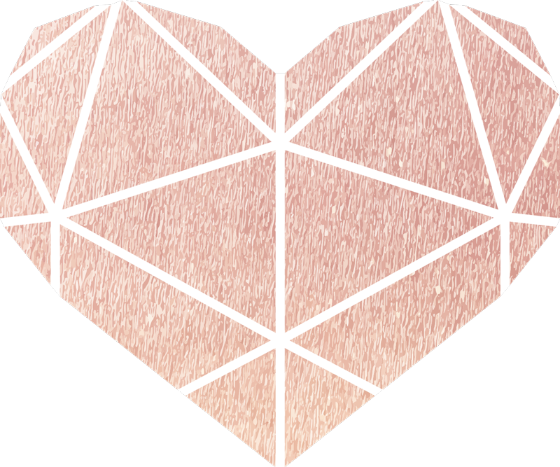 Vinylový koberec s geometrickými tvarmi srdca - Tenstickers