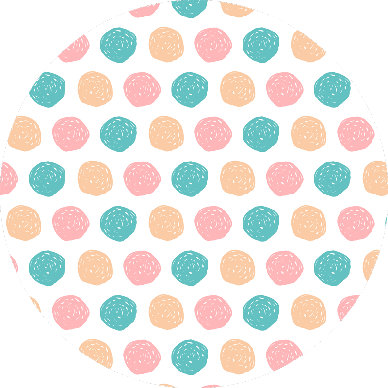 vinylový koberec s geometrickýmy tvarmi kruhový vzor - Tenstickers