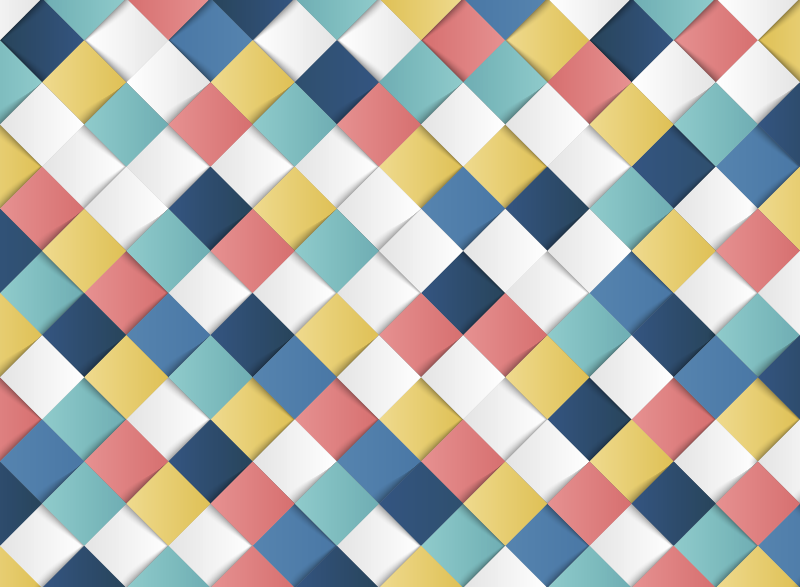 Báječný vinylový koberec s rozmermi 3d štvorcov - Tenstickers