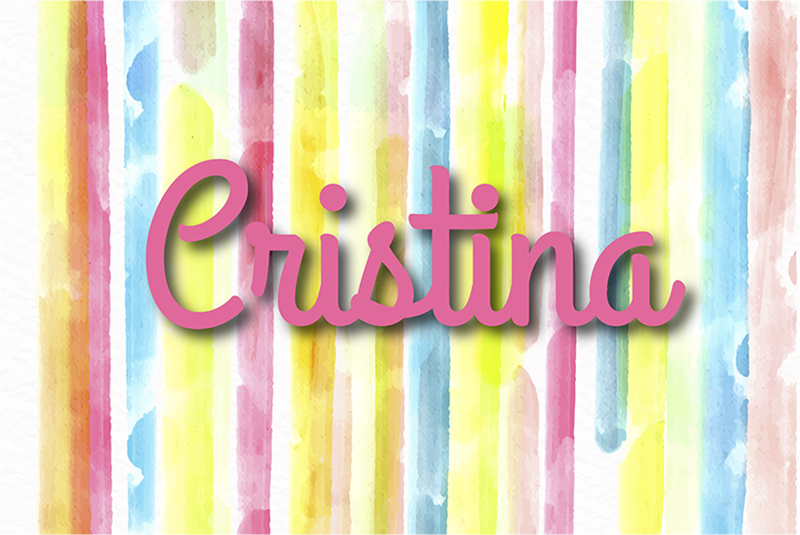 vinylový koberec s menom personalizovaná dúha - Tenstickers