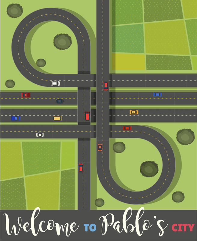 vinylový koberec s menom prispôsobiteľná playmapa - Tenstickers