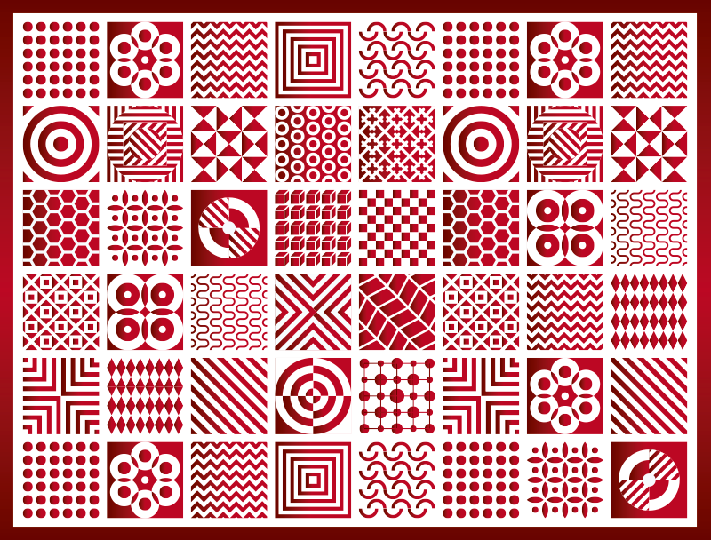 Vinylový koberec s geometrickými tvarmi patchwork - Tenstickers