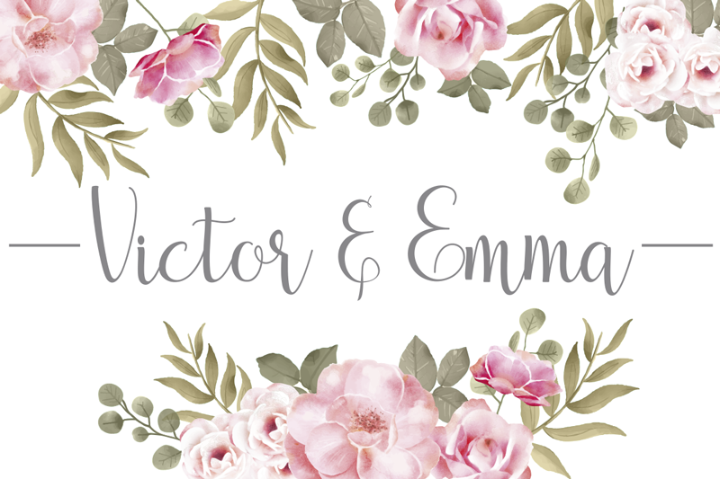 Zosobnený kvetinový názov vinylový koberec - Tenstickers