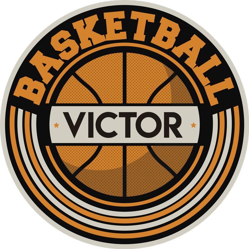 Prispôsobiteľný basketbalový vinylový koberec s menom - Tenstickers