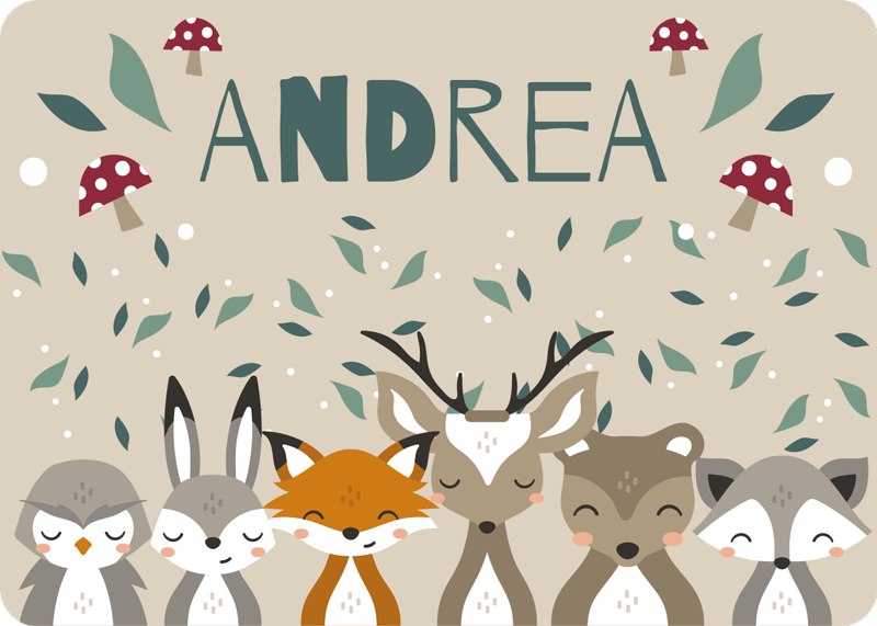 Osobný vinyl koberec s malým menom - Tenstickers