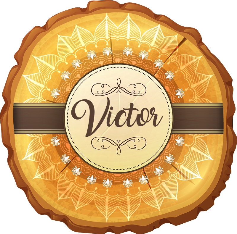 vinylový koberec s menom personalizovaný slávnostný znak - Tenstickers