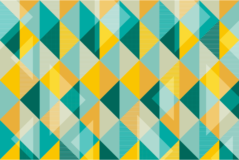 Príbeh trojuholníkov geometrický vinyl koberec - Tenstickers