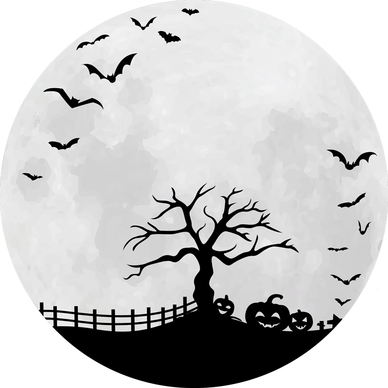 vinylový koberec halloween strašidelná halloweenská scéna - Tenstickers