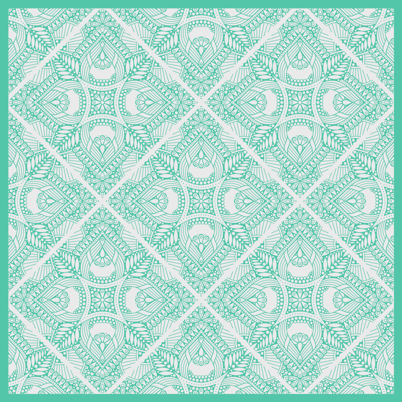 Okrasné kresliť dlaždice vinyl koberec spálne - Tenstickers