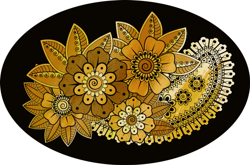 vinylový koberec mandala detail mandaly - Tenstickers