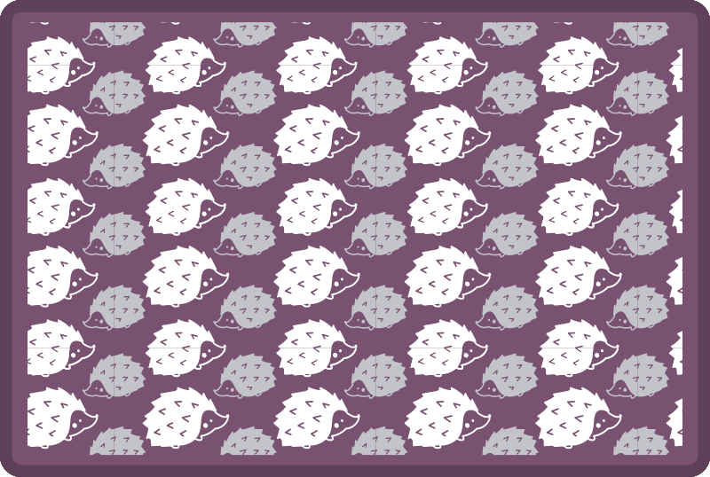 detský vinylový koberec kreslených ježkov - Tenstickers