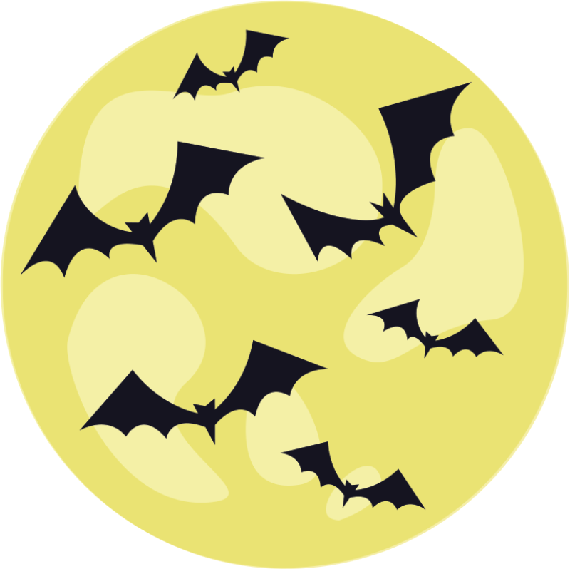 Halloween bat nočný vzor vinylový koberec - Tenstickers
