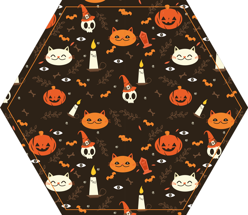 vinylový koberec halloween slávnostný halloweenský vzor - Tenstickers