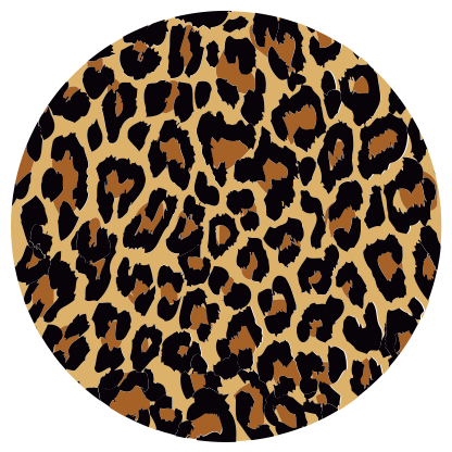 vinylový koberec zvierací vzor kruh leopardích škvŕn - Tenstickers