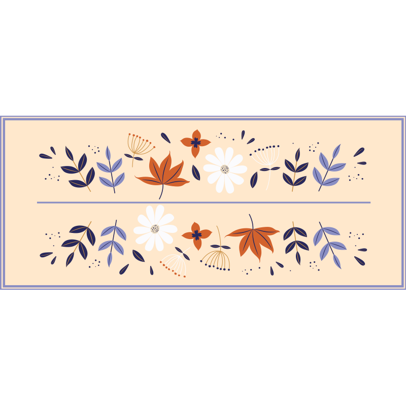vinylový koberec s kvetmi súbor botanických motívov - Tenstickers