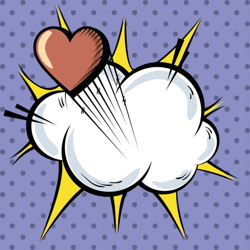 Pop art komiksový vintage koberec - Tenstickers