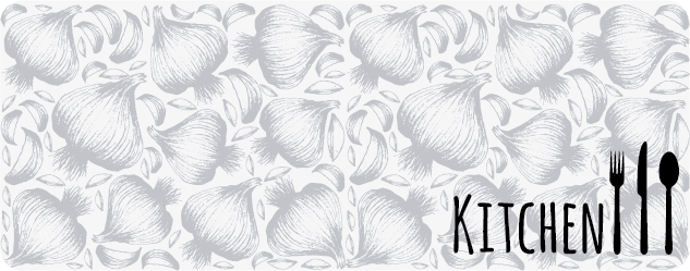 Vinylový koberec kuchynská vidlička a nôž na mieru - Tenstickers