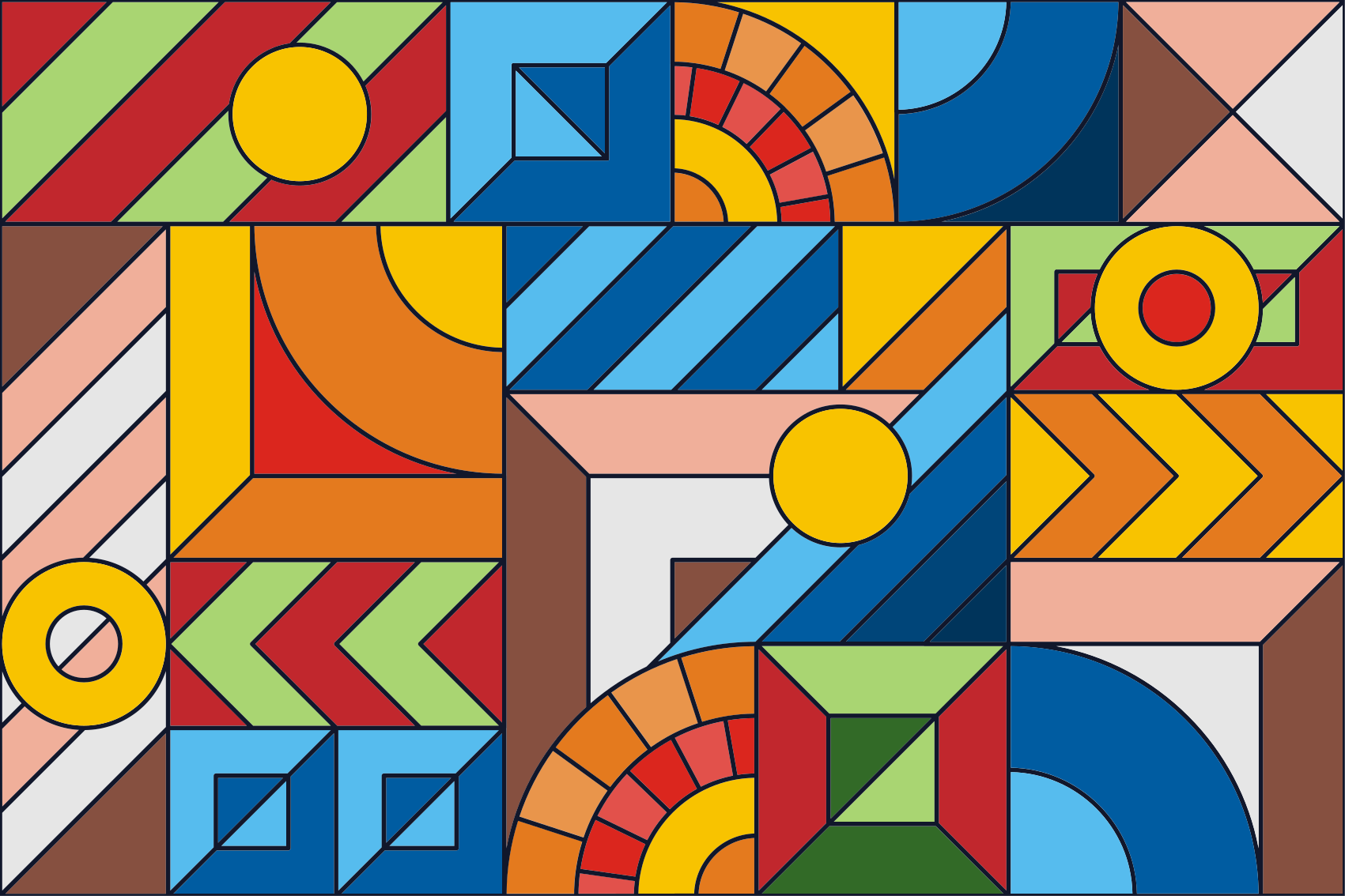 Farebná mozaika mozaikové podlahové dlaždice - Tenstickers