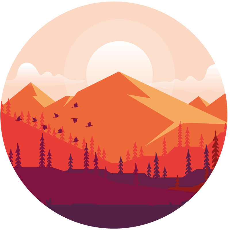 vzorovaný vinylový koberec hornatá krajina - Tenstickers