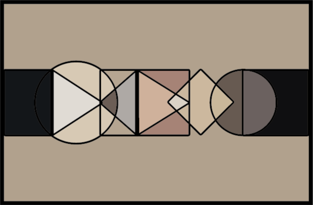 Vinylový koberec geometrické tvary kruhy - Tenstickers