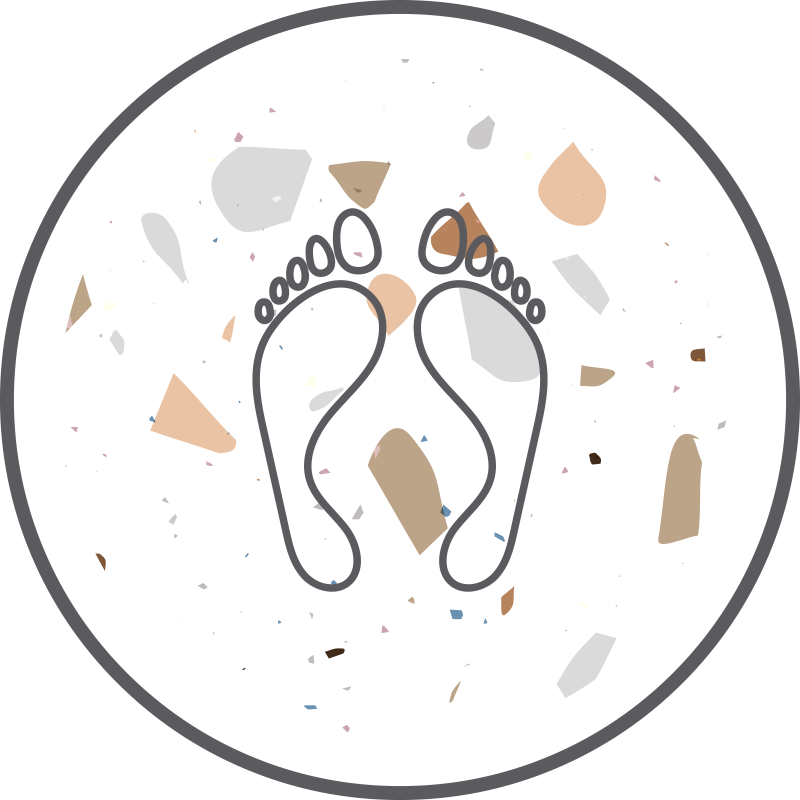 Terazzové stopy v kúpeľni - Tenstickers