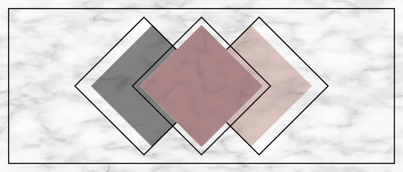 Moderný koberec tri kosoštvorce - Tenstickers