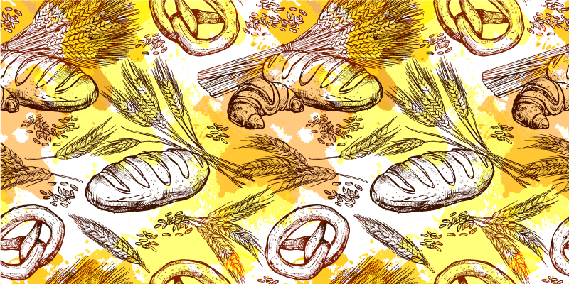 Vinylový koberec retro bakery-Themed Design - Tenstickers