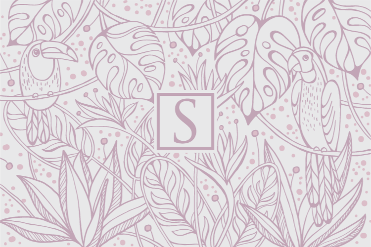 Ružový osobný koberec z džungle - Tenstickers