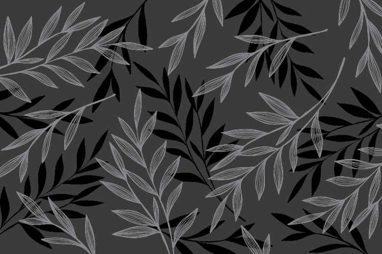 vinylový koberec s kvetmi listová silueta - Tenstickers