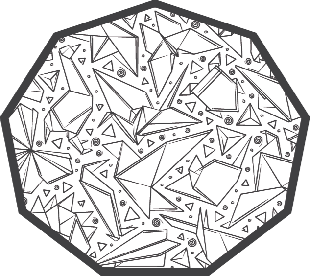 Vinylový koberec s geometrickými tvarmi oktagon - Tenstickers