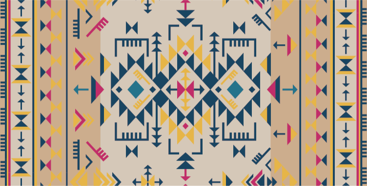 Vinylový koberec s geometrickými tvarmi dekorácie - Tenstickers