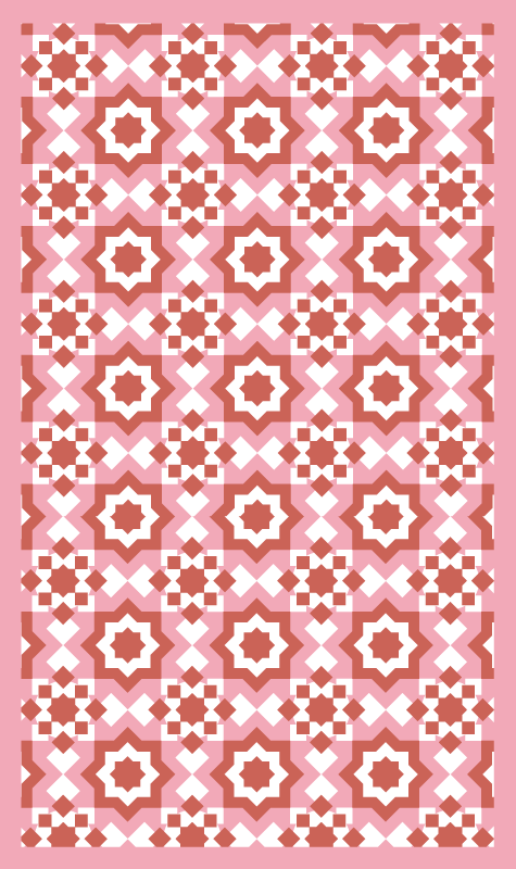 Kuchynský vinylový koberec červené štvorce dlaždicový koberec - Tenstickers