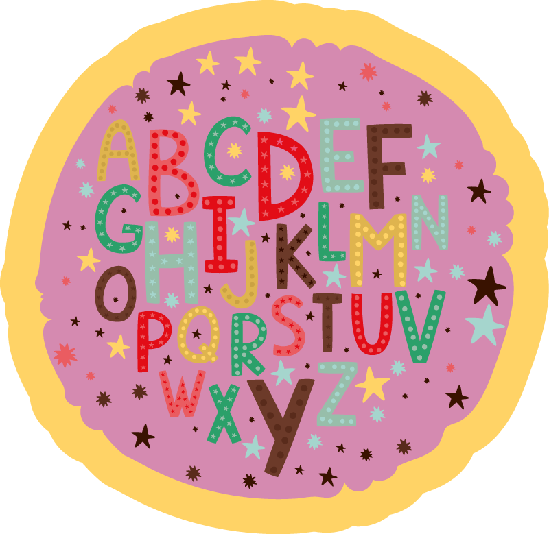 Farebný abecedný vinylový koberec - Tenstickers