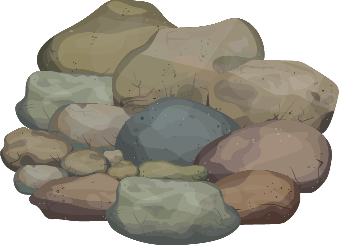 kamene vinylový koberec kamienková ilustrácia - Tenstickers