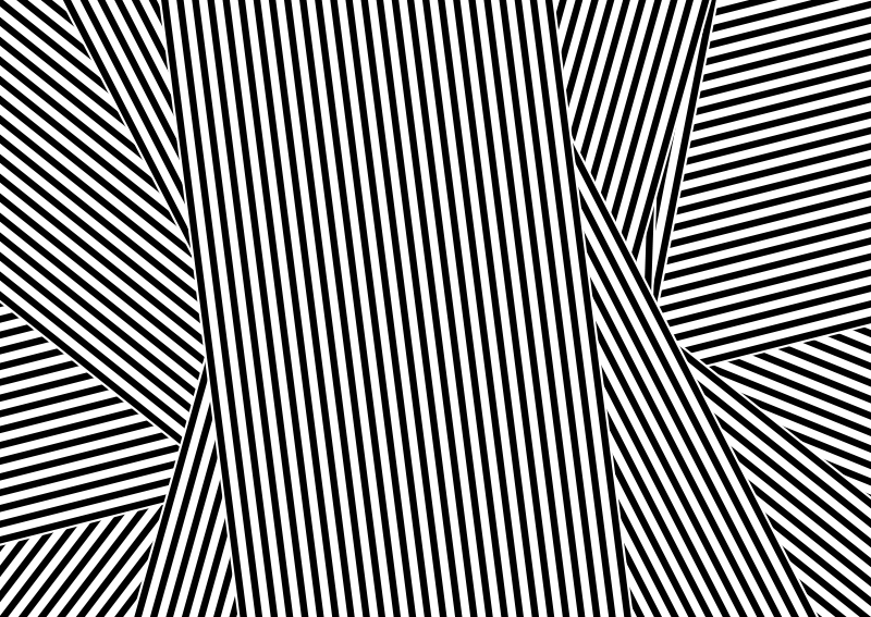 čierno biely pruhovaný vinylový koberec do obývacej izby - Tenstickers