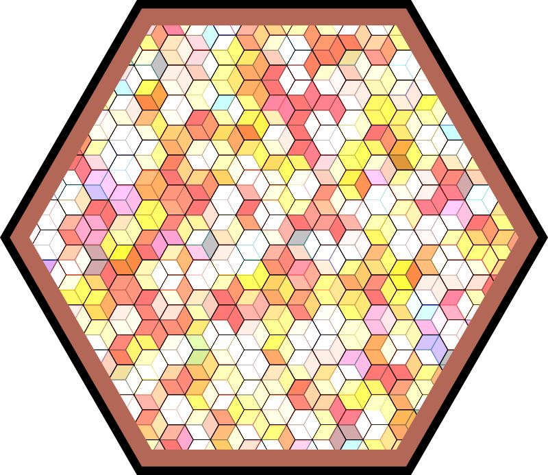 vinylový koberec s geometrickýmy tvarmi hexagonálne spektrum - Tenstickers