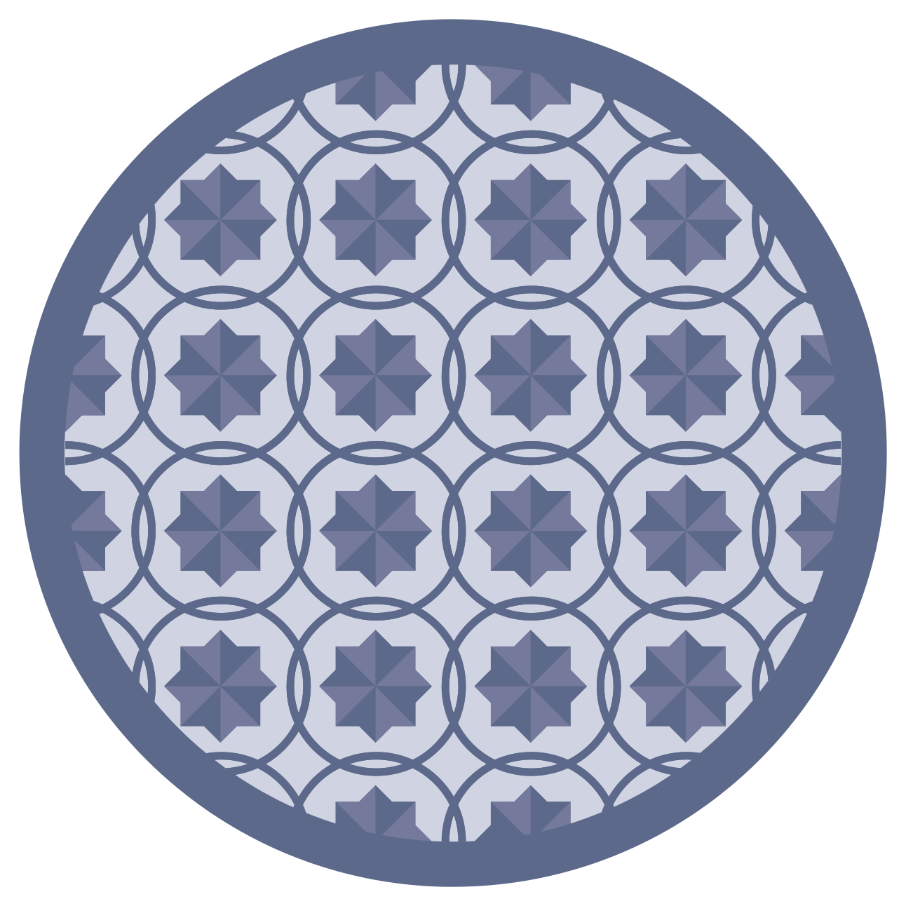 Vinylový koberec s geometrickými tvarmi symetrický vzor - Tenstickers