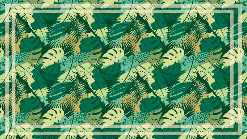 vinylový koberec s kvetmi pole tropického lístia - Tenstickers