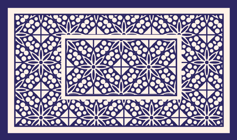 Jemné ozdoby moderný koberec - Tenstickers