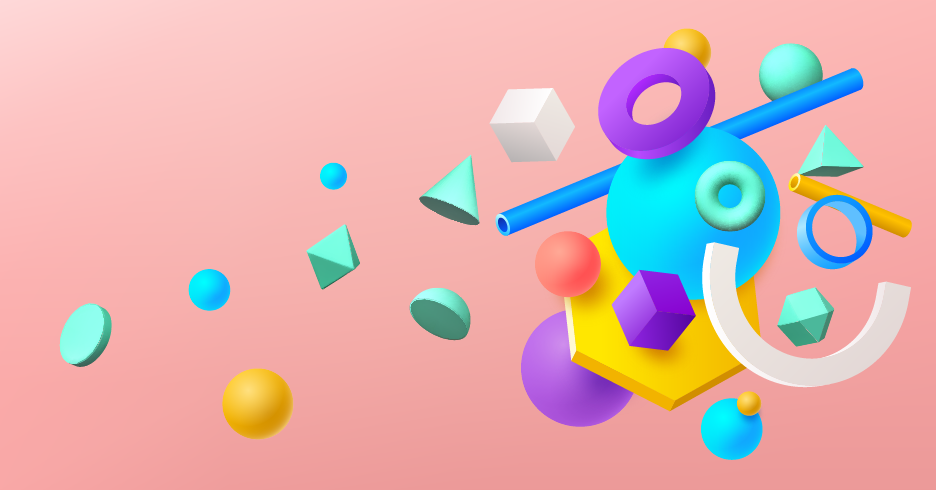 Vinylový koberec s geometrickými tvarmi v rozložení tvarov - Tenstickers