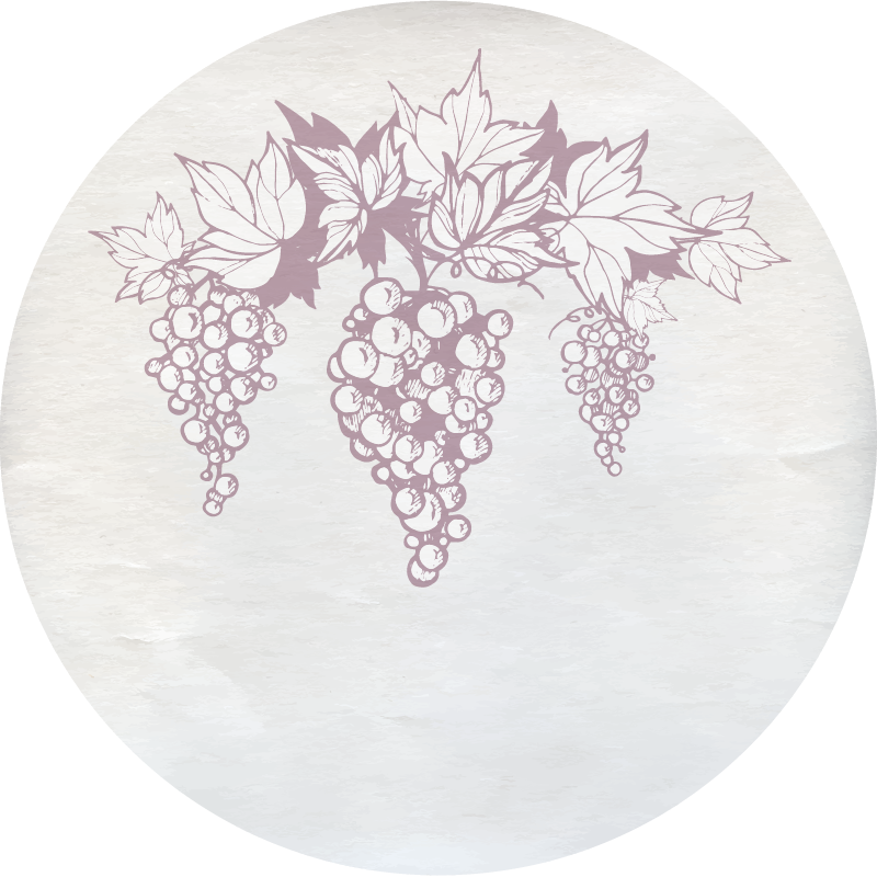 Dizajn prírodného koberca retro hrozna - Tenstickers