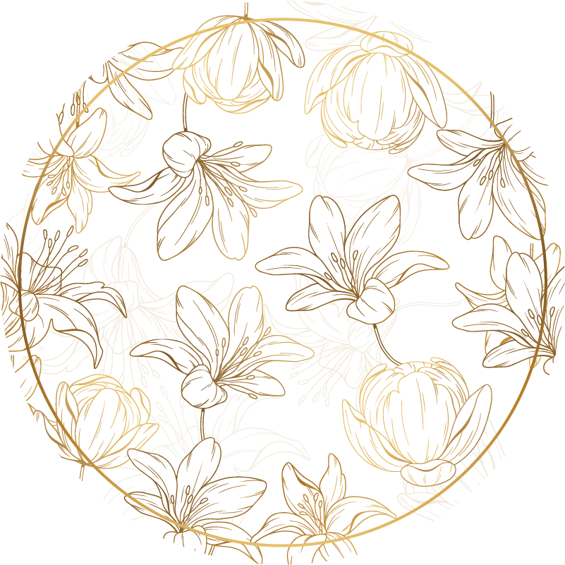 Kvetinový koberec zlatých kvetov - Tenstickers