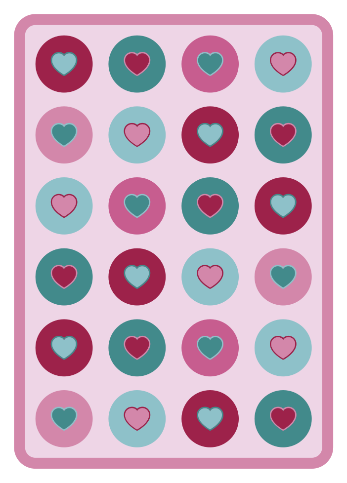 Srdiečkový detský vinylový koberec - Tenstickers