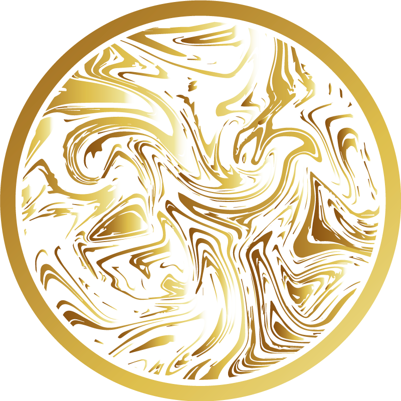 Zlatý a biely mramorový koberec - Tenstickers