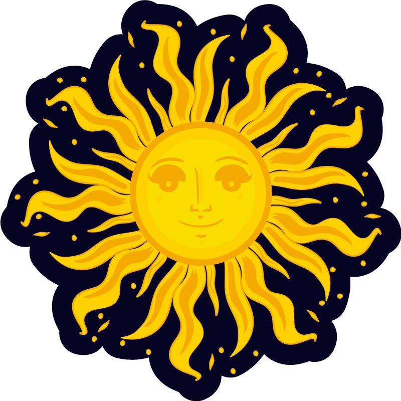 Boho slnko etnický vinylový koberec - Tenstickers