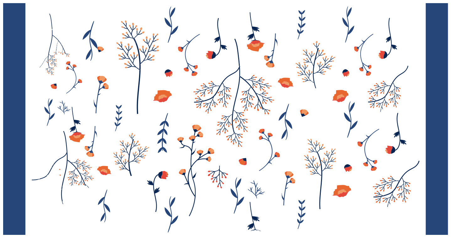 Botanický a tradičný štýl vinylový koberec - Tenstickers