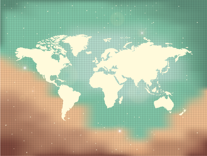 Farebná politická mapa koberec mapy sveta - Tenstickers