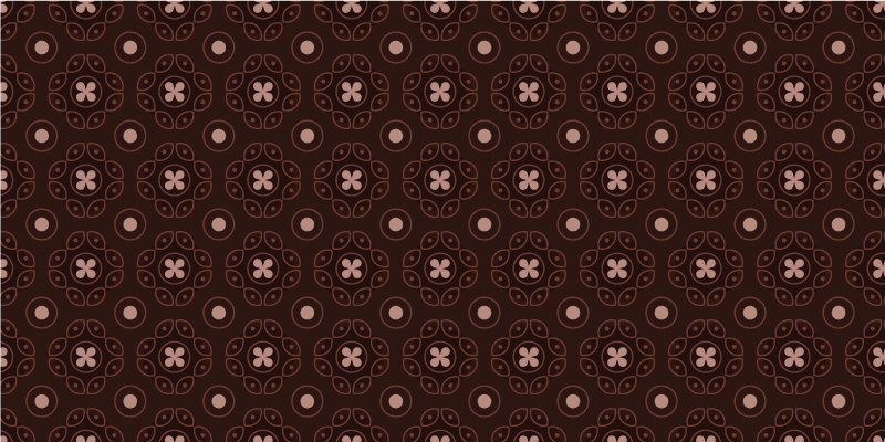 Hnedý vzor mandaly vinylový koberec - Tenstickers